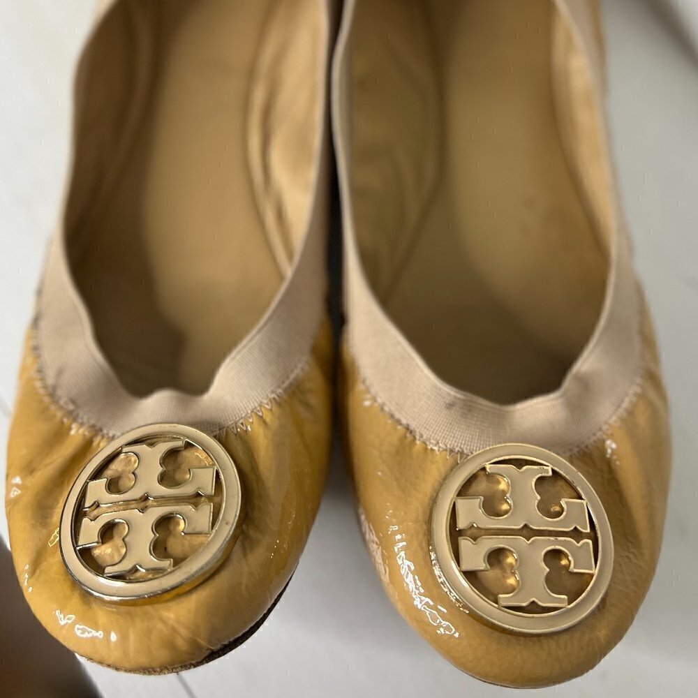 Tory Burch Patent Leather Caroline Flats Size 8.5 - Picture 8 of 8